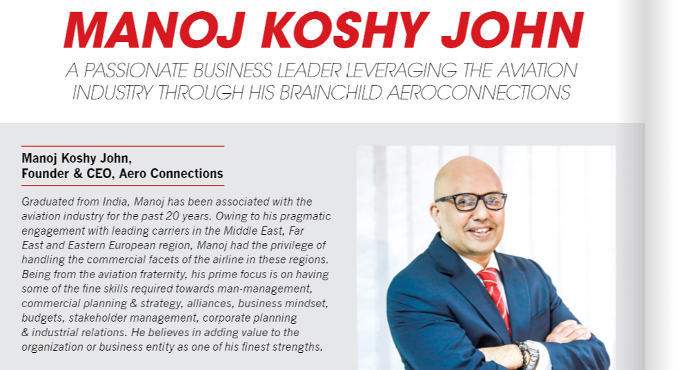 AeroConnections Founder & CEO is awarded as top 10 Indian Business Leaders in the UAE
