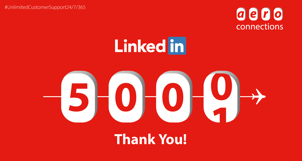5,000+ followers for AeroConnections LinkedIn page: A very special thank you!